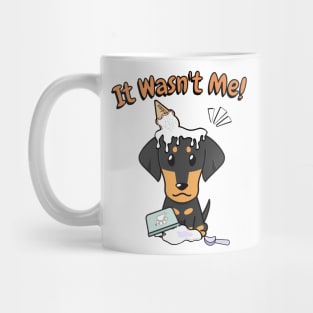 Funny dachshund got caught stealing ice cream Mug